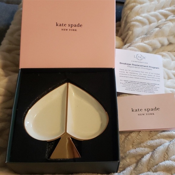 Kate Spade New York Lenox Spade Street Jewelry dish new in original box white - Picture 6 of 11